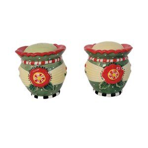 Mary Engelbreit "Maryment" Holiday Salt & Pepper Shakers, 2001 No Stoppers